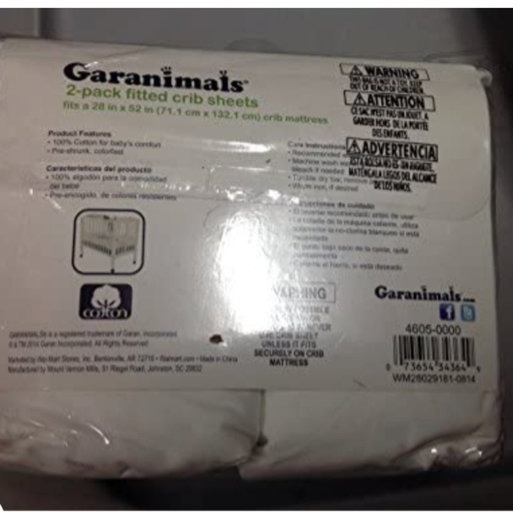 2 pack crib sheets NWOT pics of in box from online - Picture 8 of 9